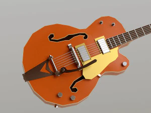 gretsch 6120 guitar lowpoly 3D Model