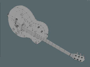 gretsch 6120 guitar lowpoly 3D Model