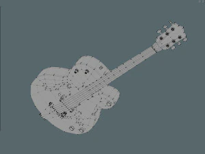 gretsch 6120 guitar lowpoly 3D Model