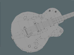 gretsch 6120 guitar lowpoly 3D Model