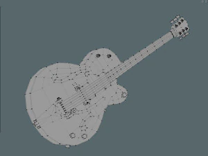 gretsch 6120 guitar lowpoly 3D Model