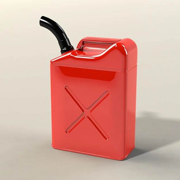 simple free jerrycan 3D Model .c4d .max .obj .3ds .fbx .stl .blend 