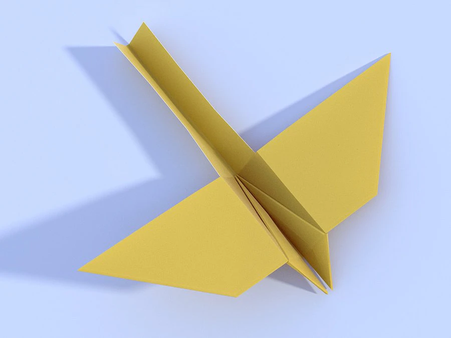 paperplane 1 origami 3D Model .c4d .max .obj .3ds .fbx .stl .blend 