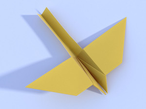 paperplane 1 origami 3D Model