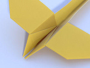 paperplane 1 origami Model 3D