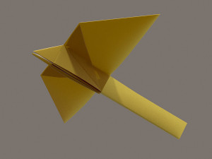 paperplane 1 origami Model 3D