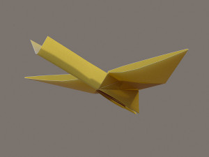 paperplane 1 origami Model 3D