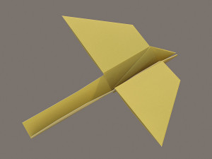 paperplane 1 origami Model 3D
