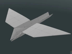 paperplane 1 origami 3D Model
