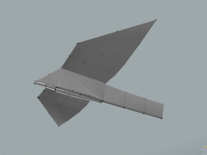 paperplane 1 origami Model 3D
