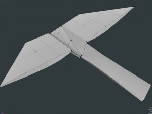 paperplane 1 origami Model 3D