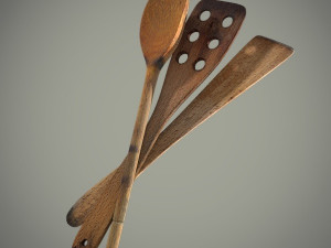 wooden spatula Modèle 3D