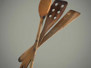 wooden spatula 3D Model