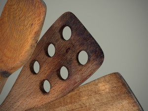 wooden spatula 3D मॉडल
