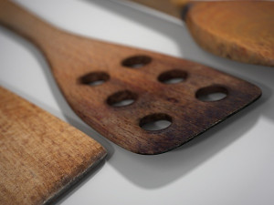 wooden spatula 3D मॉडल