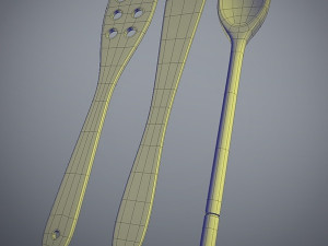 wooden spatula 3D मॉडल