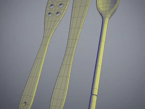 wooden spatula 3D Model