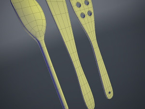 wooden spatula 3D मॉडल