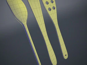 wooden spatula 3D Model