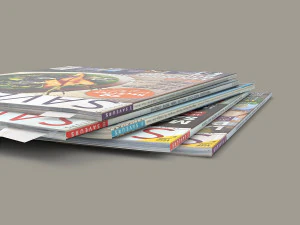 cooking magazines stack 3D Model
