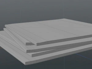 cooking magazines stack 3D Model
