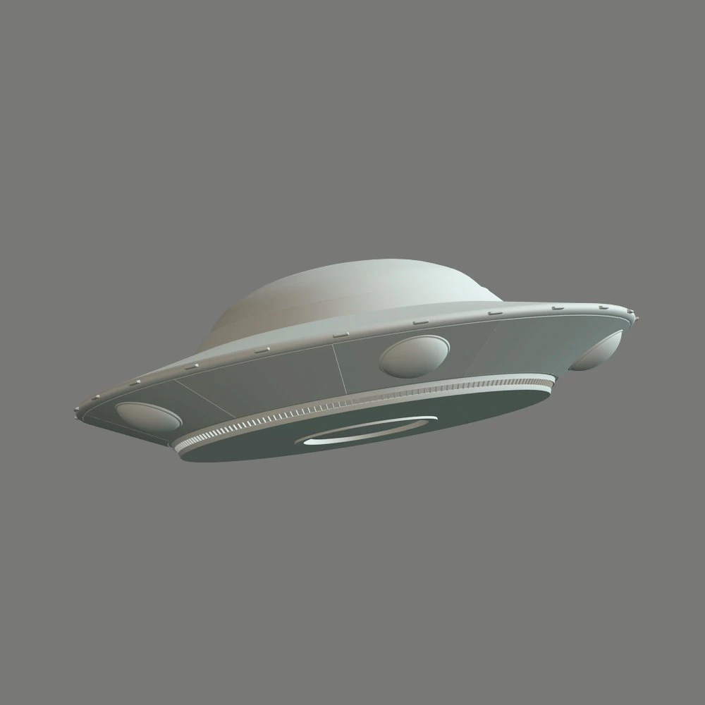 ufo flying saucer 3D Model .c4d .max .obj .3ds .fbx .stl .blend 