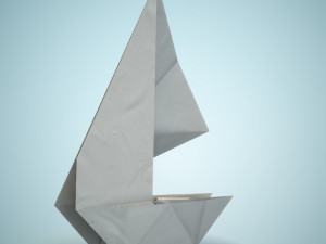 origami boat 3D Model