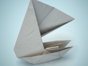 origami boat 3D Model