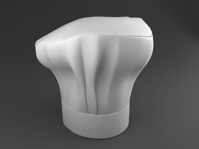 chef hat two Model 3D .c4d .max .obj .3ds .fbx .stl .blend 