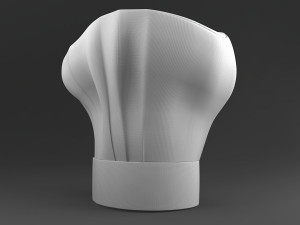 chef hat two Model 3D