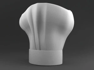 chef hat two 3D Model