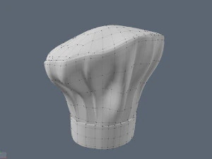 chef hat two 3D Model