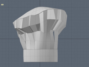 chef hat two Model 3D