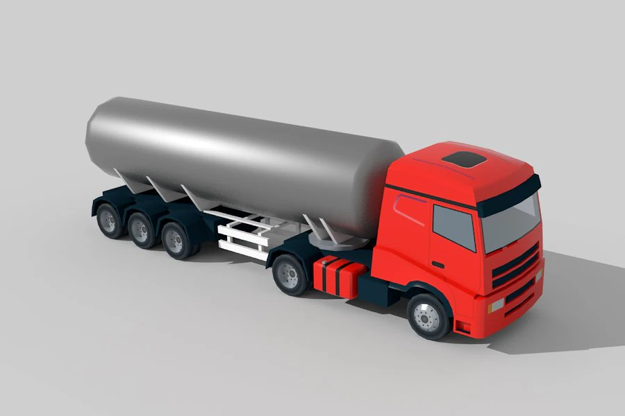 tanker truck lowpoly 3D Model .c4d .max .obj .3ds .fbx .stl .blend 