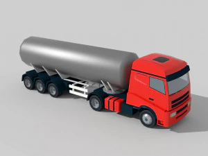 tanker truck lowpoly 3D Model