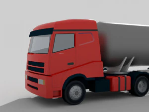 tanker truck lowpoly 3D Model