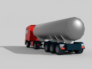 tanker truck lowpoly Modèle 3D