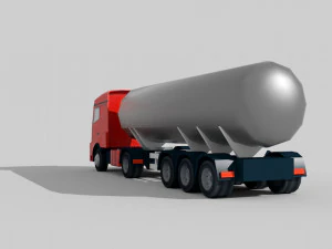 tanker truck lowpoly 3D Model