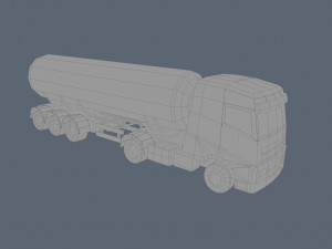 tanker truck lowpoly Modèle 3D