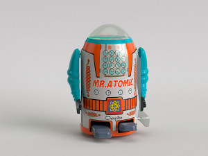 vintage tin toy robot 3D 模型