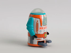 vintage tin toy robot 3D Model