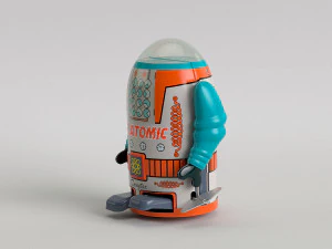 vintage tin toy robot 3D Model