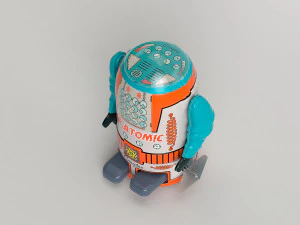 vintage tin toy robot 3D Model