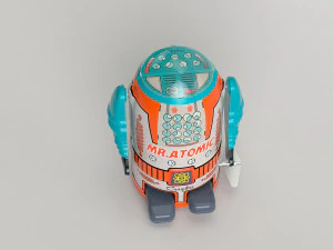 vintage tin toy robot 3D Model