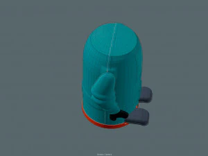 vintage tin toy robot 3D Model