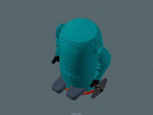 vintage tin toy robot 3D 模型