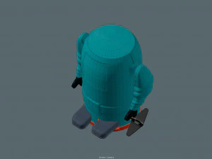 vintage tin toy robot 3D Model
