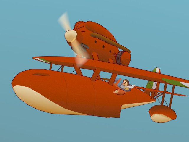 porco rosso 3D Модель .c4d .max .obj .3ds .fbx .stl .blend 