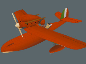 porco rosso 3D Модель