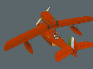 porco rosso 3D Модель